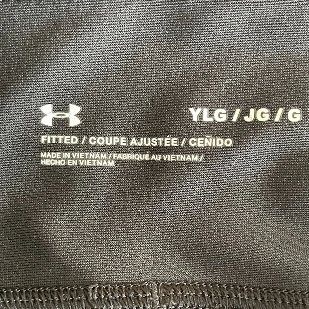 Under Armour‎ Girls Black Fitted Athletic Gym Running Leggings Size L Youth